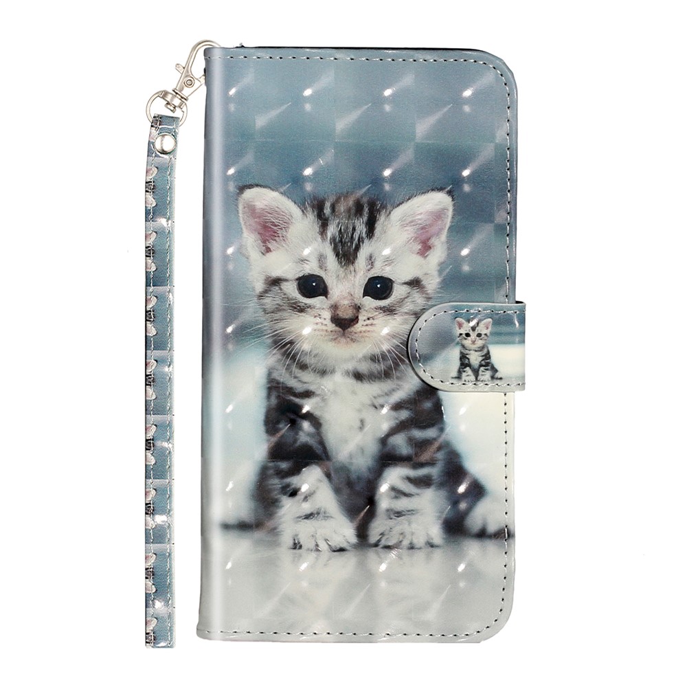 Light Spot Decor Pattern Printing Wallet Stand Leather Cover for iPhone 7 Plus/8 Plus 5.5 inch - Cat-3