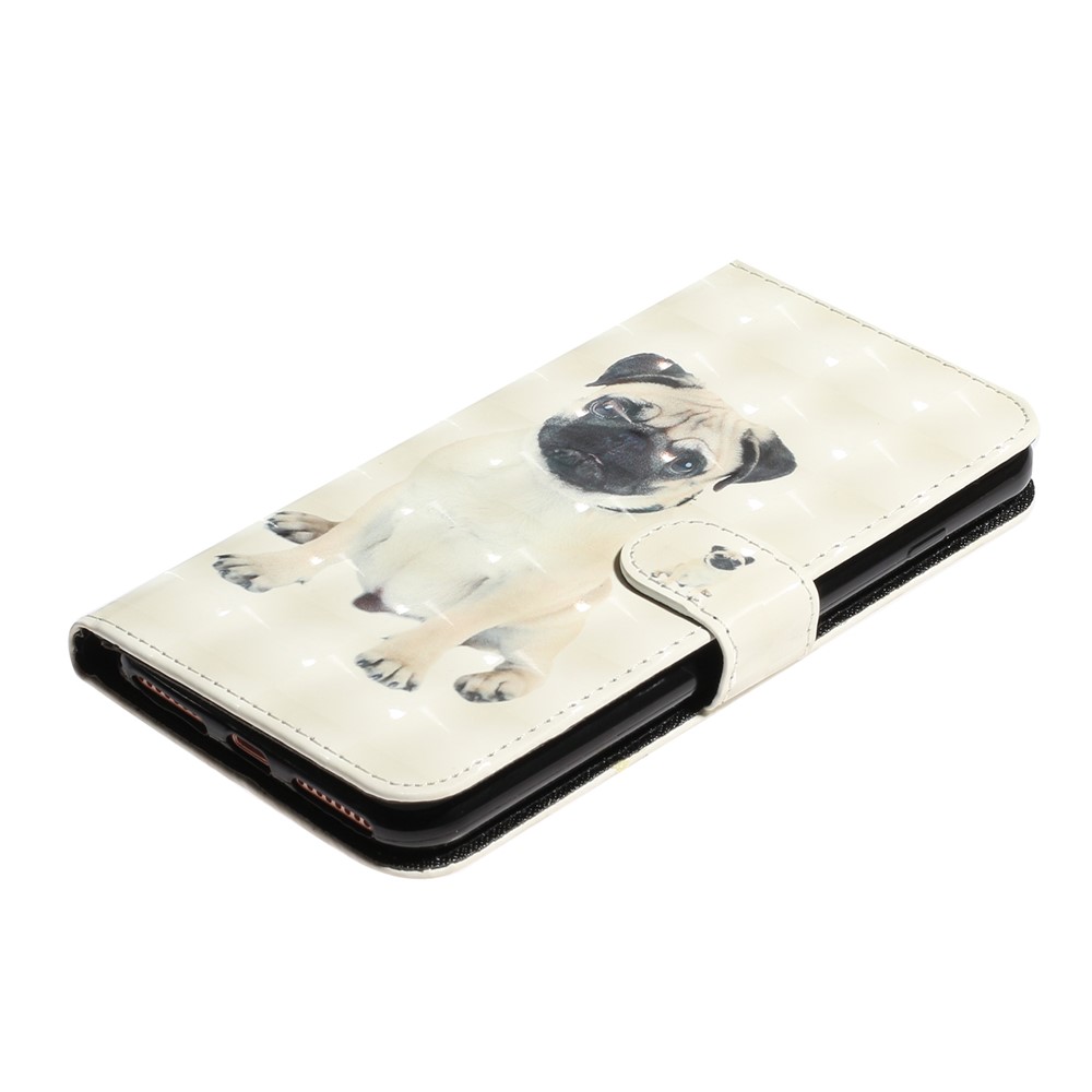 Light Spot Decor Pattern Printing Wallet Stand Leather Cover for iPhone 7 Plus/8 Plus 5.5 inch - Dog-5