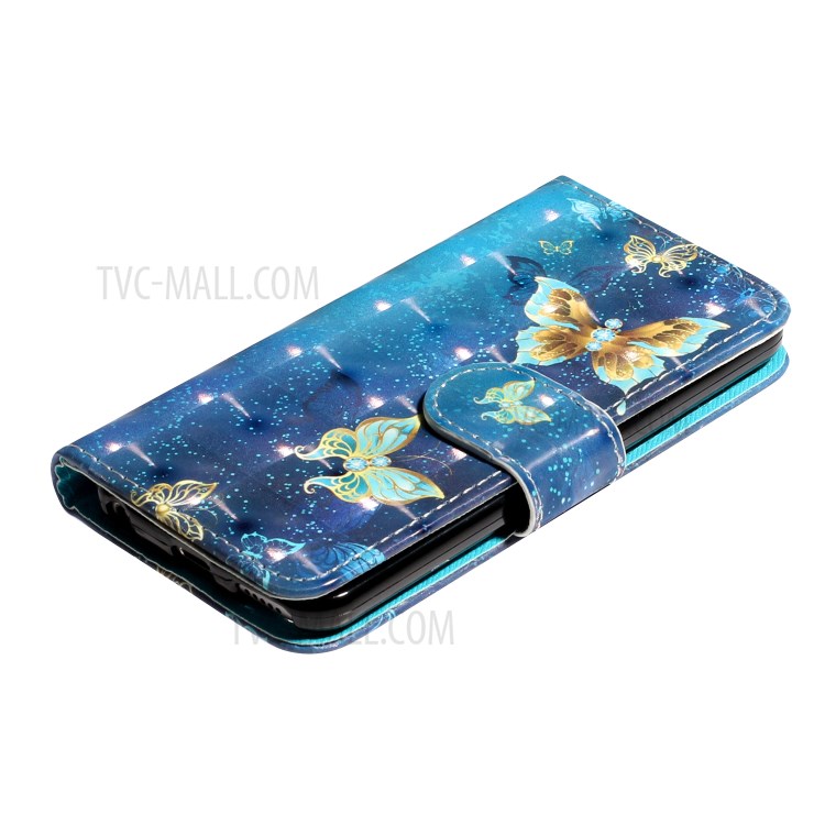 Light Spot Decor Pattern Printing Wallet Stand Flip Leather Case for Apple iPod Touch 6/5 - Butterfly-5