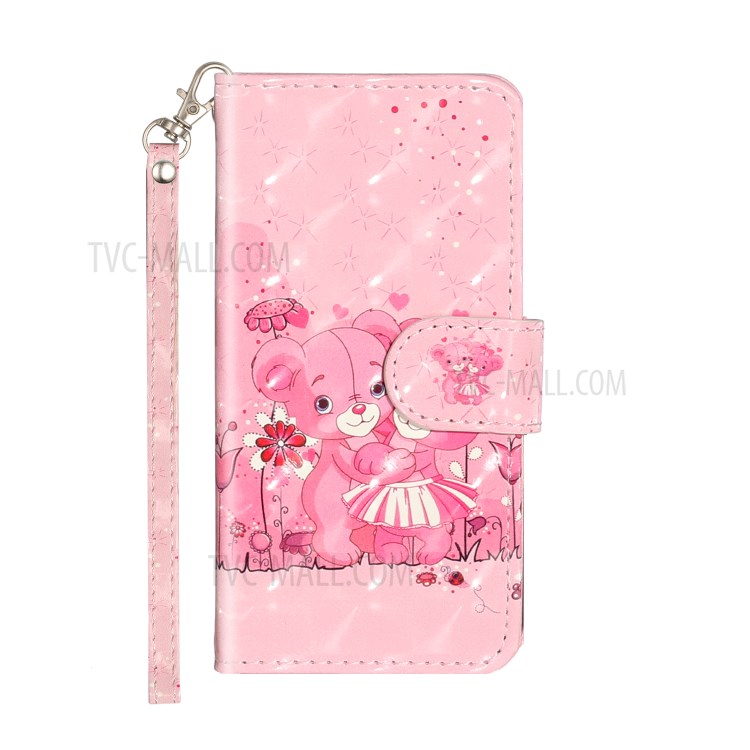 Light Spot Decor Pattern Printing Wallet Stand Flip Leather Case for Apple iPod Touch 6/5 - Bears-3