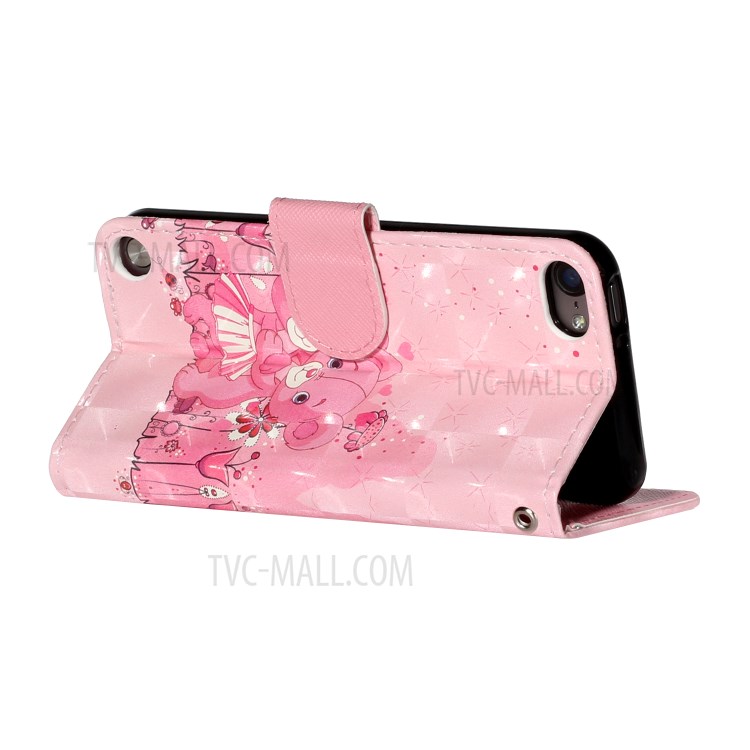 Light Spot Decor Pattern Printing Wallet Stand Flip Leather Case for Apple iPod Touch 6/5 - Bears-6