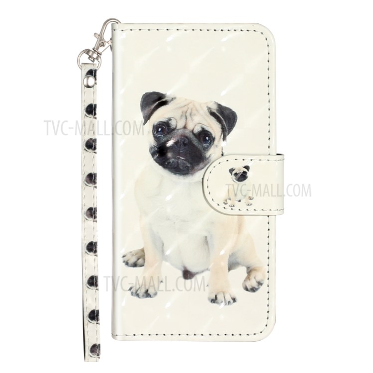 Light Spot Decor Pattern Printing Wallet Stand Flip Leather Case for Apple iPod Touch 6/5 - Dog-3