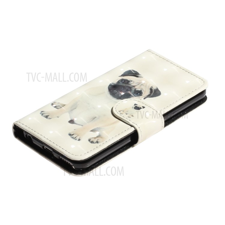Light Spot Decor Pattern Printing Wallet Stand Flip Leather Case for Apple iPod Touch 6/5 - Dog-5