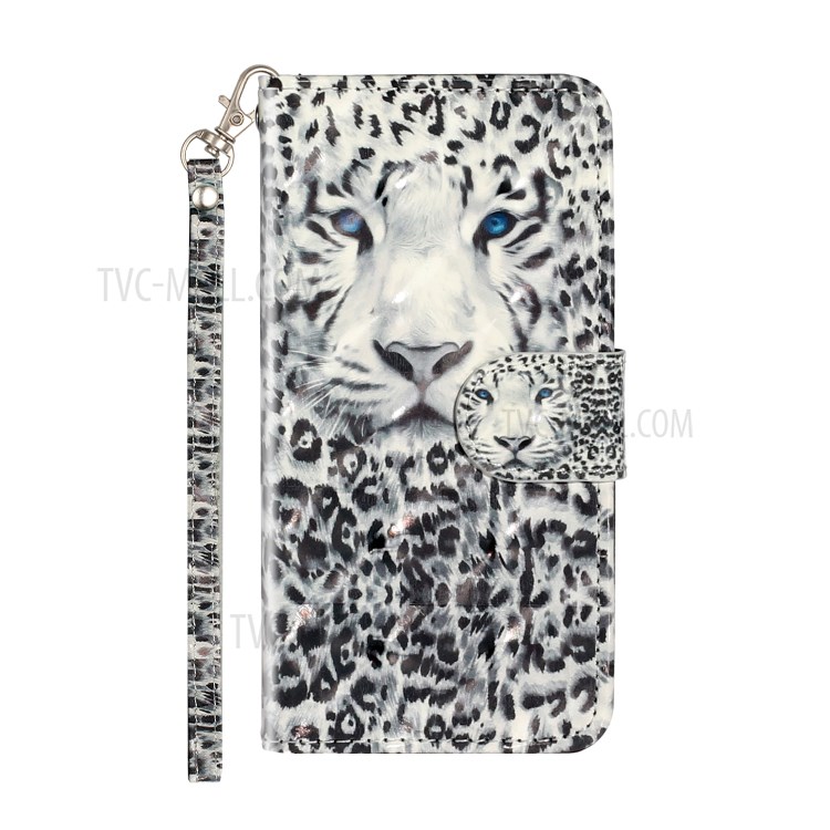 Light Spot Decor Pattern Printing Wallet Stand Flip Leather Case for Apple iPod Touch 6/5 - Leopard-3