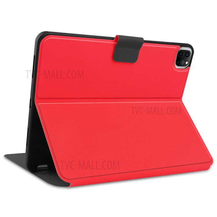 Smart PU Leather Stand Tablet Case with Pen Slot for iPad Pro 11-inch (2020)/(2018) - Red-3