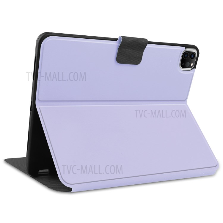 Smart PU Leather Stand Tablet Case with Pen Slot for iPad Pro 11-inch (2020)/(2018) - Purple-3