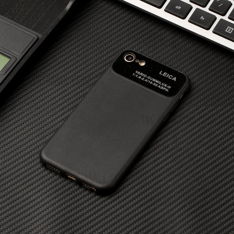 PU Кожа С Покрытием ТПУ Телефон Случае Для Apple IPhone 7/8 / SE 2020 - Черный-5