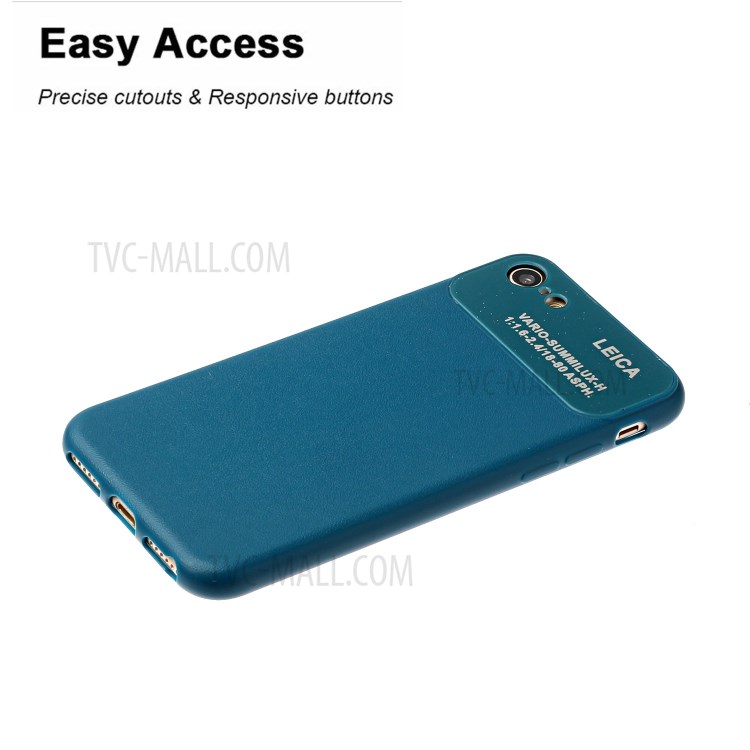 PU Leather Coated TPU Phone Case for Apple iPhone 7/8/SE 2020 - Blue-3
