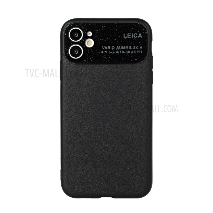 PU Leather Skin Soft TPU Phone Case with Camera Covering for Apple iPhone 11 6.1 inch - Black-1
