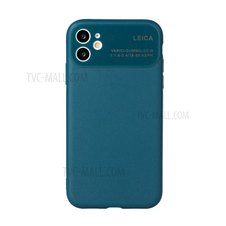 PU Leather Skin Soft TPU Phone Case with Camera Covering for Apple iPhone 11 6.1 inch - Blue-1
