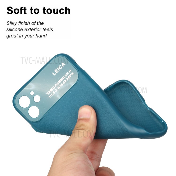 PU Leather Skin Soft TPU Phone Case with Camera Covering for Apple iPhone 11 6.1 inch - Blue-2