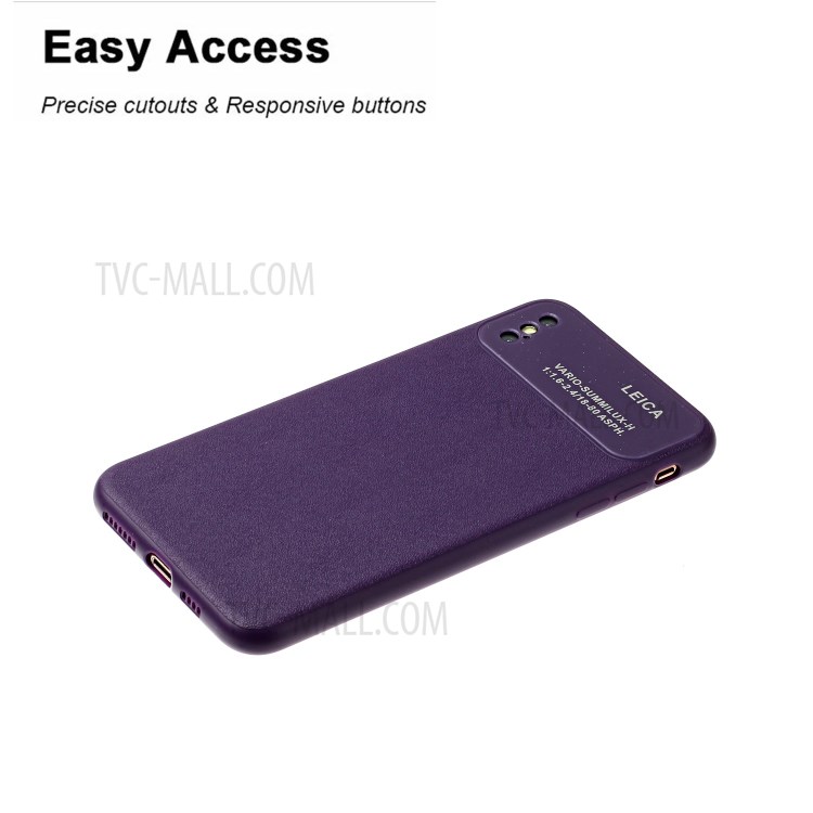 Soft TPU Phone Cover Case with Camera Covering for Apple iPhone XS Max 6.5 inch - Purple-3