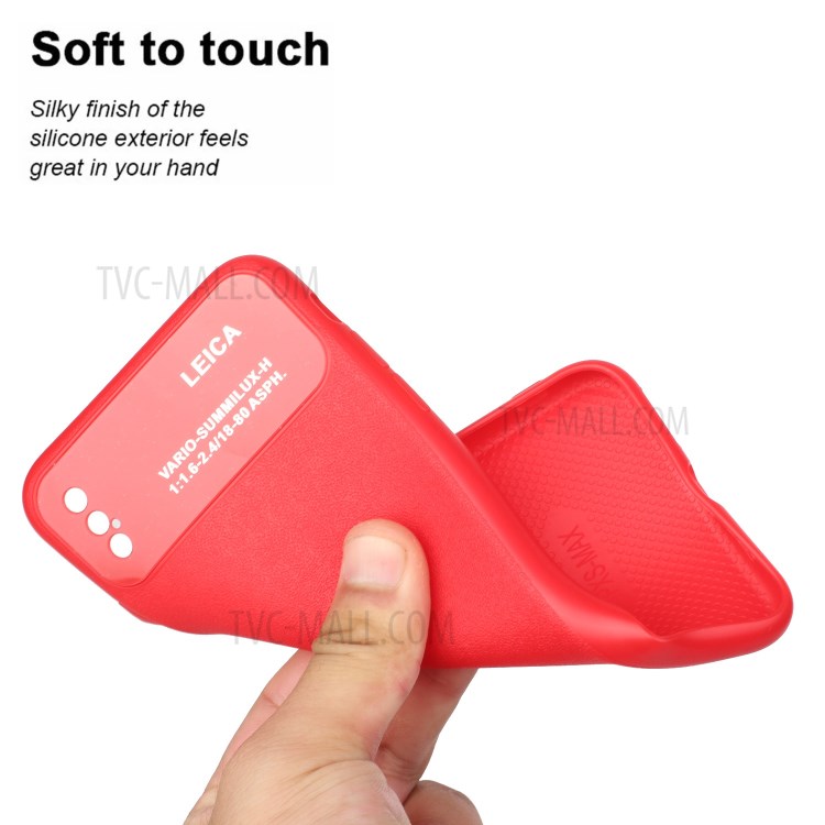 Soft TPU Phone Cover Case with Camera Covering for Apple iPhone XS Max 6.5 inch - Red-2