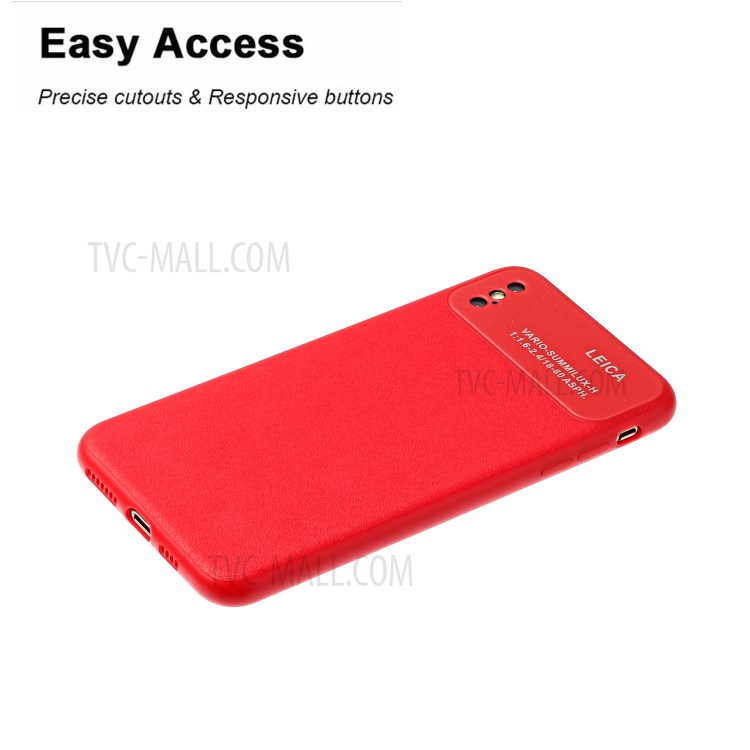 Soft TPU Phone Cover Case with Camera Covering for Apple iPhone XS Max 6.5 inch - Red-3