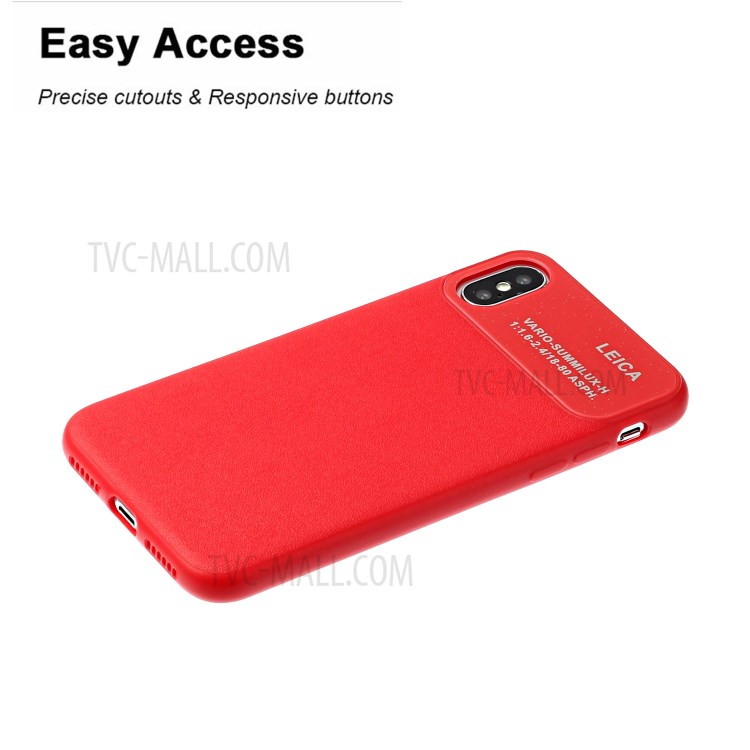 Soft TPU Phone Case for Apple iPhone X/XS 5.8 inch - Red-3
