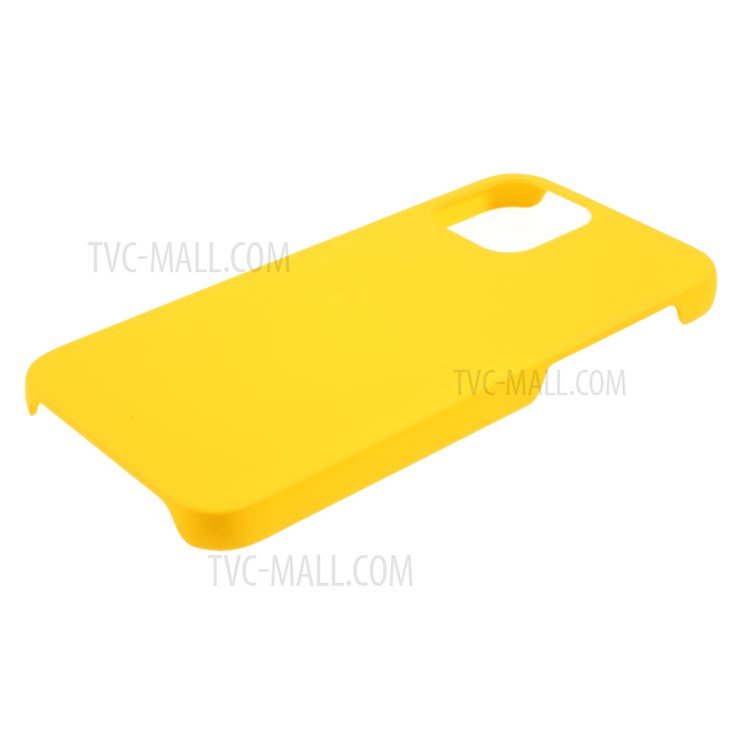Rubberized Hard PC Phone Case for iPhone 12 Pro Max 6.7 inch - Yellow-4