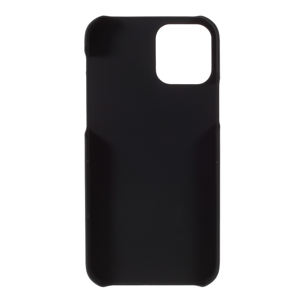 Rubberized Plastic Cell Phone Cover Case for iPhone 12 5.4-inch - Black-3