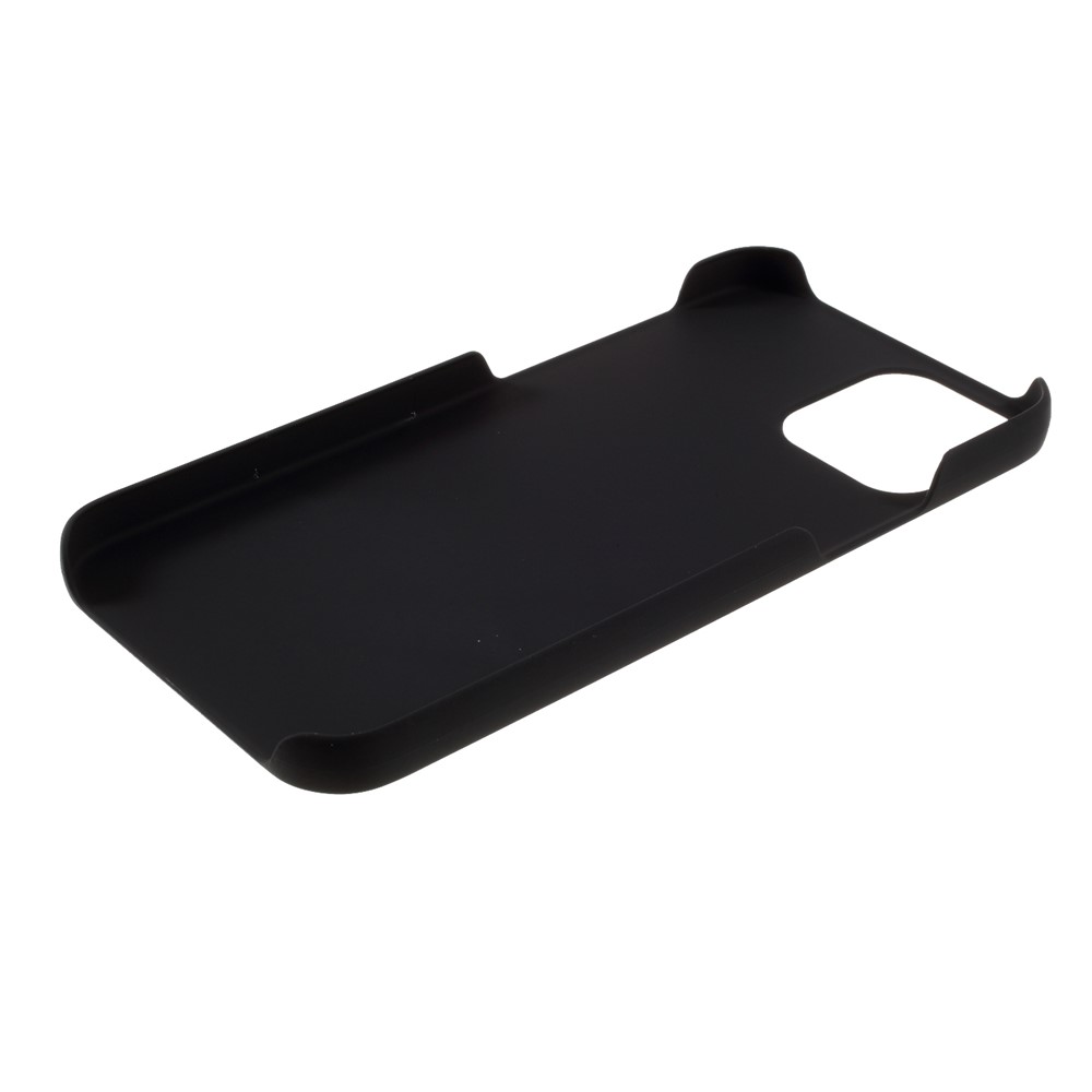 Rubberized Plastic Cell Phone Cover Case for iPhone 12 5.4-inch - Black-6