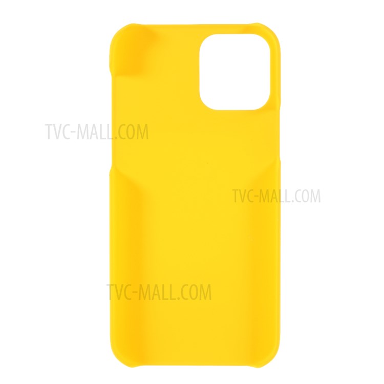 Rubberized Plastic Cell Phone Cover Case for iPhone 12 5.4-inch - Yellow-3