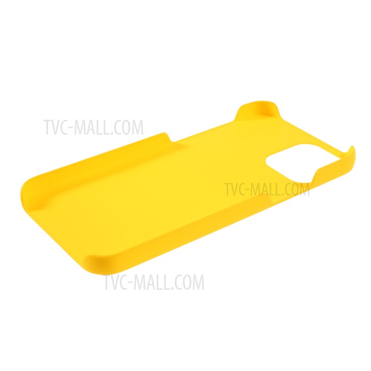 Rubberized Plastic Cell Phone Cover Case for iPhone 12 5.4-inch - Yellow-5