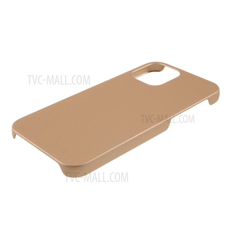 Rubberized Plastic Cell Phone Cover Case for iPhone 12 5.4-inch - Gold-4