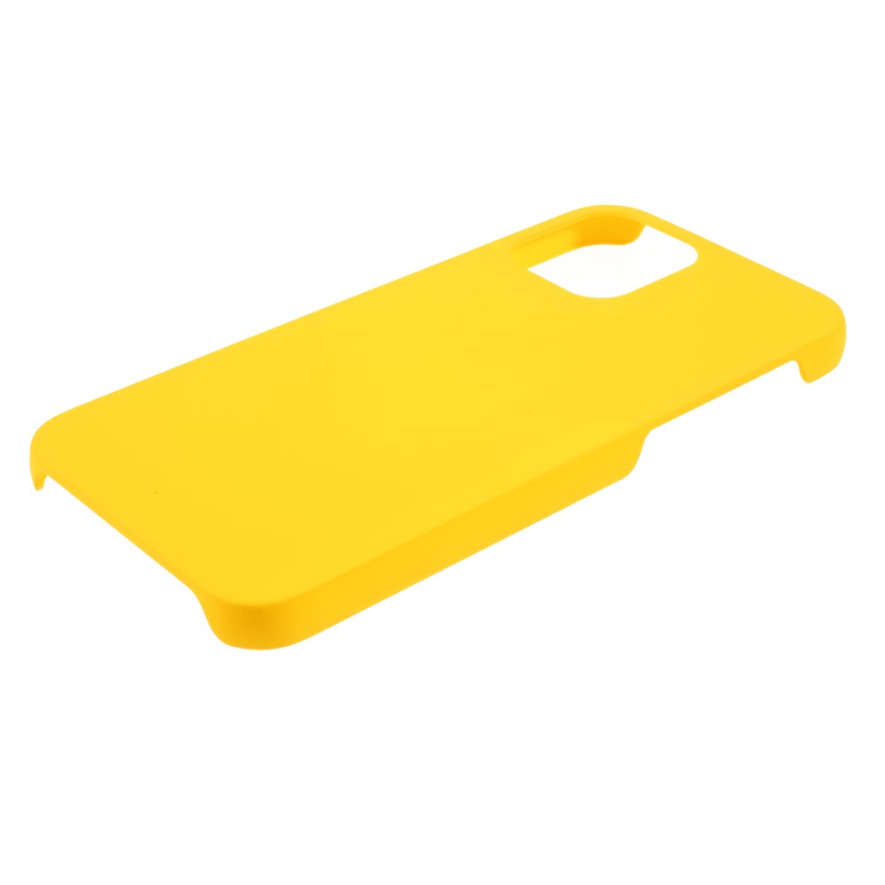Rubberized Hard PC Case Protective Shell for iPhone 12 Max 6.1 inch - Yellow-4