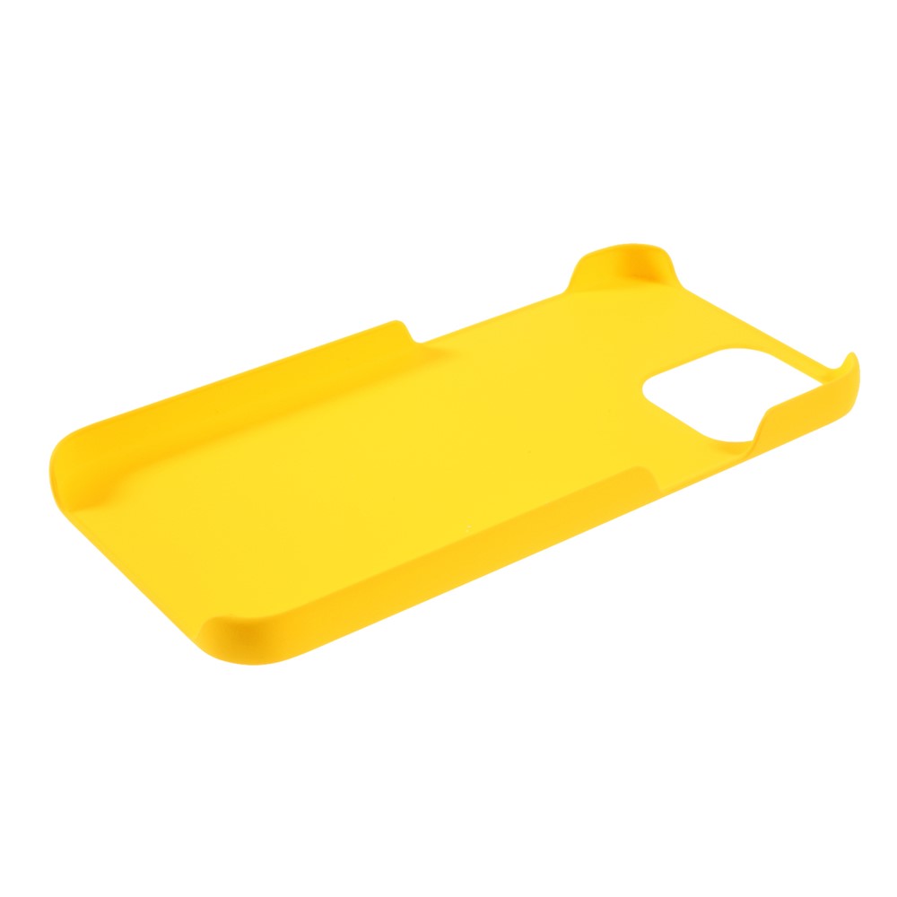 Rubberized Hard PC Case Protective Shell for iPhone 12 Max 6.1 inch - Yellow-5
