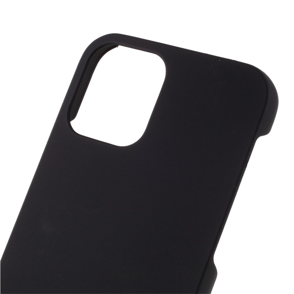 Emborrachado Tampa Do Telefone Celular De Plástico Para Iphone 12 Pro 6.1 Polegadas - Preto-4