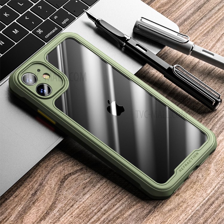 Drop-resistant High Quality TPU + PC Hybrid Case for iPhone 11 6.1 inch - Green