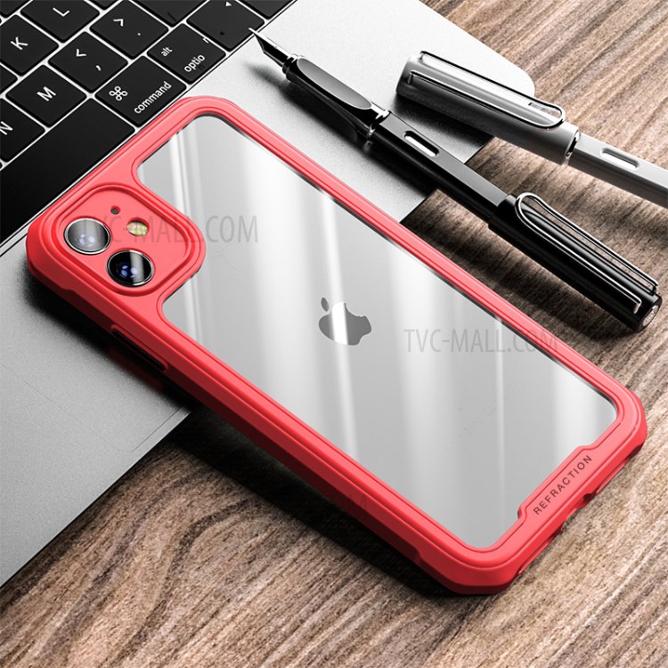 Drop-resistant High Quality TPU + PC Hybrid Case for iPhone 11 6.1 inch - Red