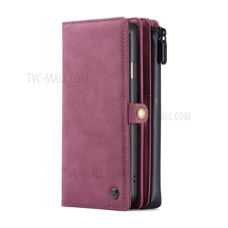 CASEME 018 Series Leather Case for iPhone SE (2nd Generation)/8/7 - Wine Red-11