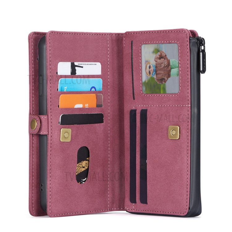 CASEME 018 Series Leather Case for iPhone SE (2nd Generation)/8/7 - Wine Red-17