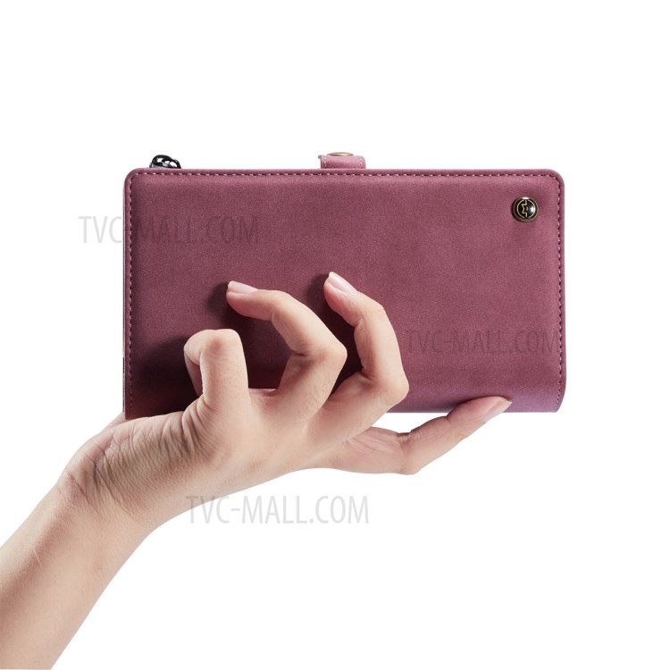 CASEME 018 Series Leather Case for iPhone SE (2nd Generation)/8/7 - Wine Red-30