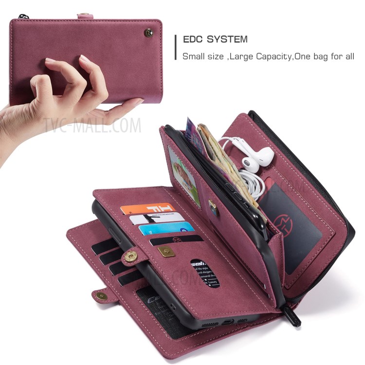 CASEME 018 Series Leather Case for iPhone SE (2nd Generation)/8/7 - Wine Red-7