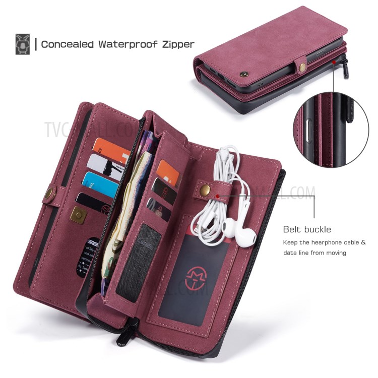 CASEME 018 Series Leather Case for iPhone SE (2nd Generation)/8/7 - Wine Red-9