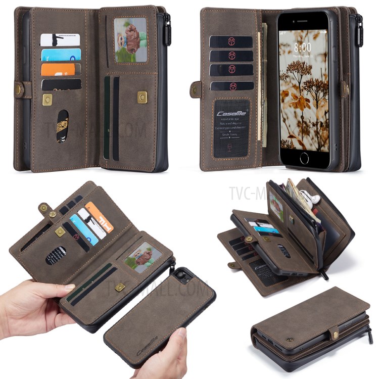 CASEME 018 Series Leather Case for iPhone SE (2nd Generation)/8/7 - Brown-1