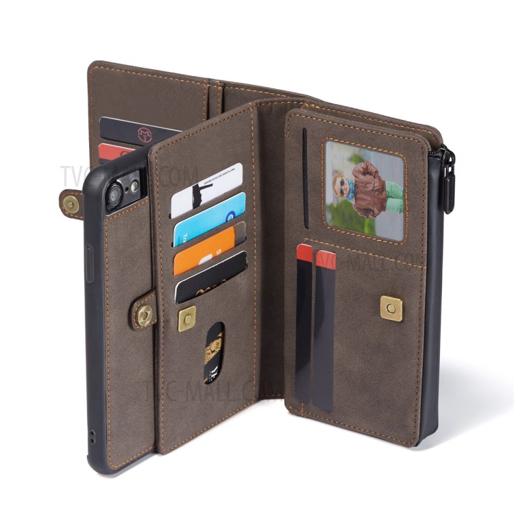 CASEME 018 Series Leather Case for iPhone SE (2nd Generation)/8/7 - Brown-12