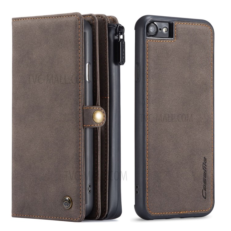 CASEME 018 Series Leather Case for iPhone SE (2nd Generation)/8/7 - Brown-27