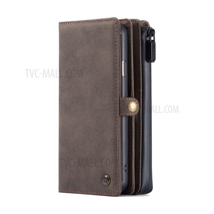 Caseme 018 Série Case Pour Iphone SE (2020) / SE (2022) / 8/7 Grosted Leather Magnetic 2-in-1 Slots de Carte - Brun-32