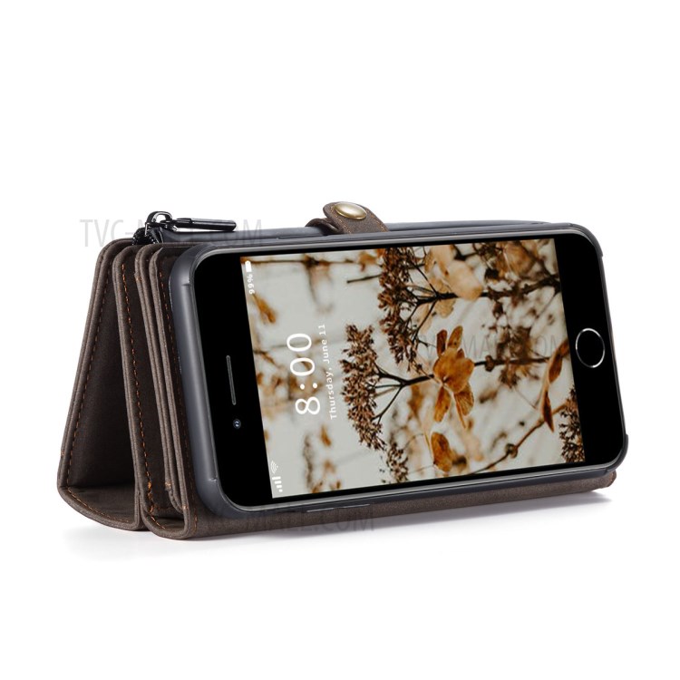 CASEME 018 Series Leather Case for iPhone SE (2nd Generation)/8/7 - Brown-34