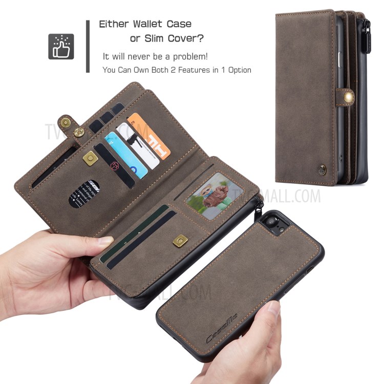 CASEME 018 Series Leather Case for iPhone SE (2nd Generation)/8/7 - Brown-5