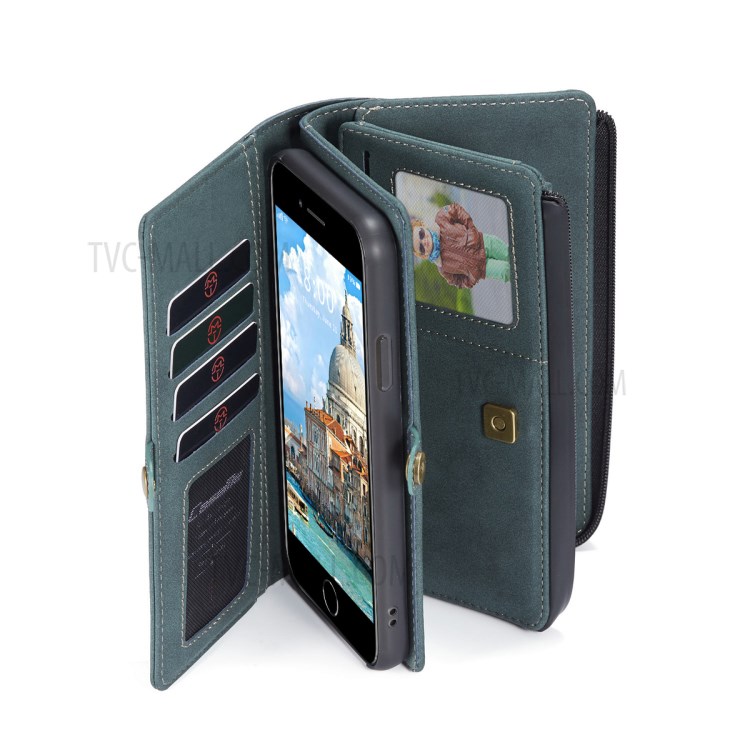 CASEME 018 Series Leather Case for iPhone SE (2nd Generation)/8/7 - Green-12