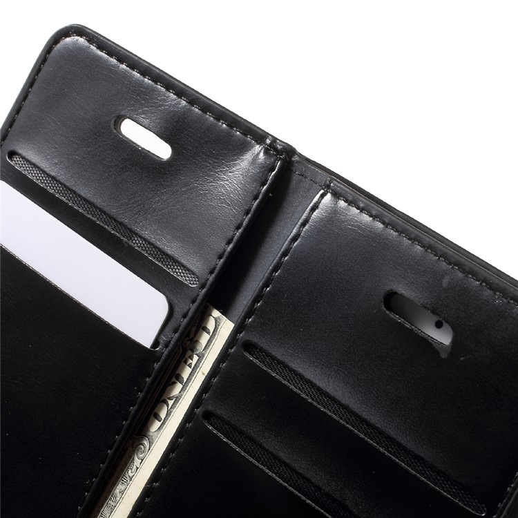 MERCURY GOOSPERY Bolsa de couro Mansoor Wallet para iPhone SE / 5s / 5 - negro-6
