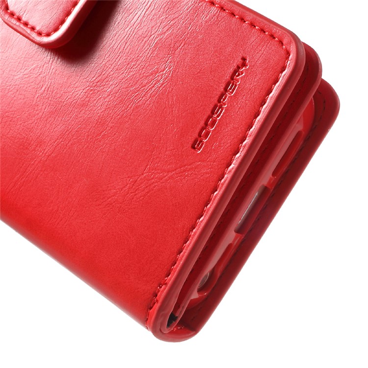MERCURY GOOSPERY Mansoor carteira de couro Shell para o iPhone SE / 5s / 5 - Red-8