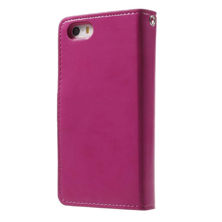 MERCURY GOOSPERY Mansoor Wallet Leather Shell for iPhone SE/5s/5 - Rose-2