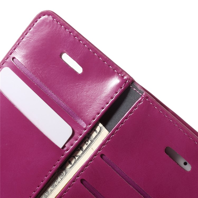 MERCURY GOOSPERY Mansoor Wallet Leather Shell for iPhone SE/5s/5 - Rose-6