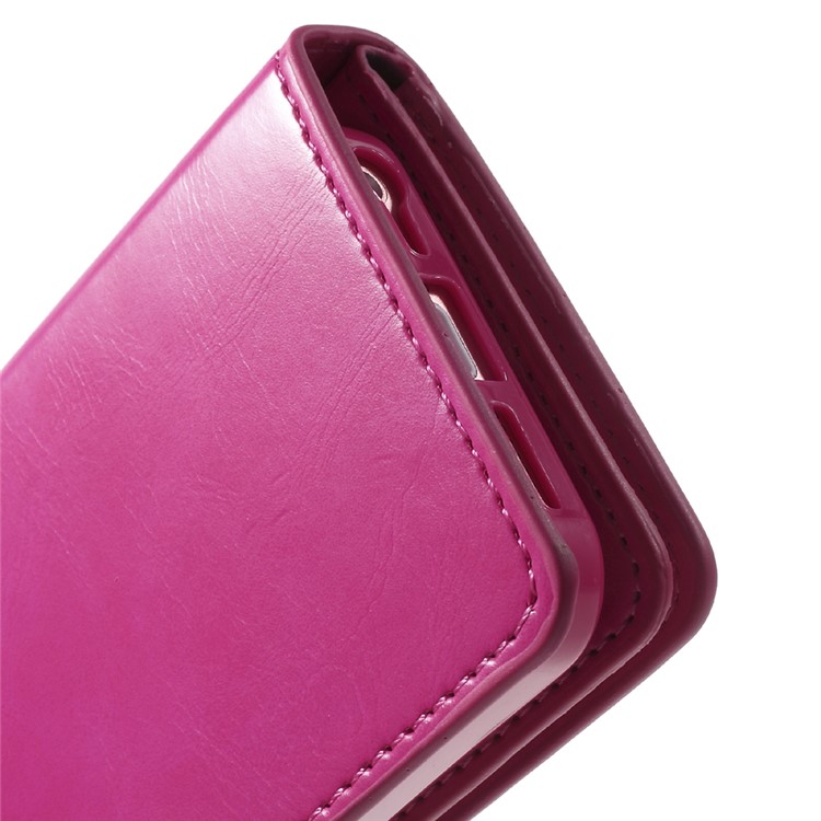 MERCURY GOOSPERY Mansoor Wallet Leather Shell for iPhone SE/5s/5 - Rose-9