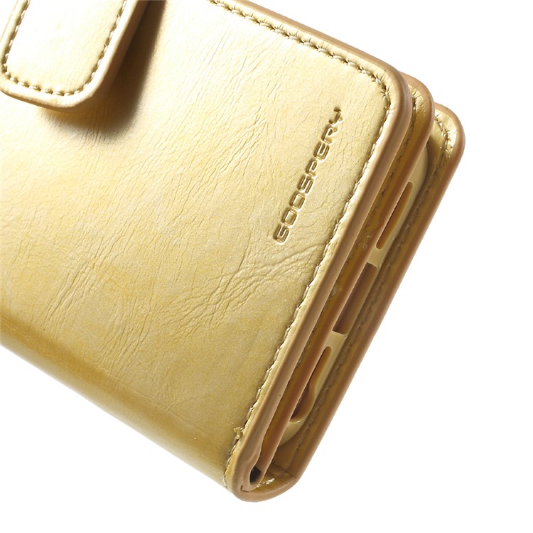 MERCURY GOOSPERY Mansoor Wallet Leather Cover for iPhone SE/5s/5 - Gold-8