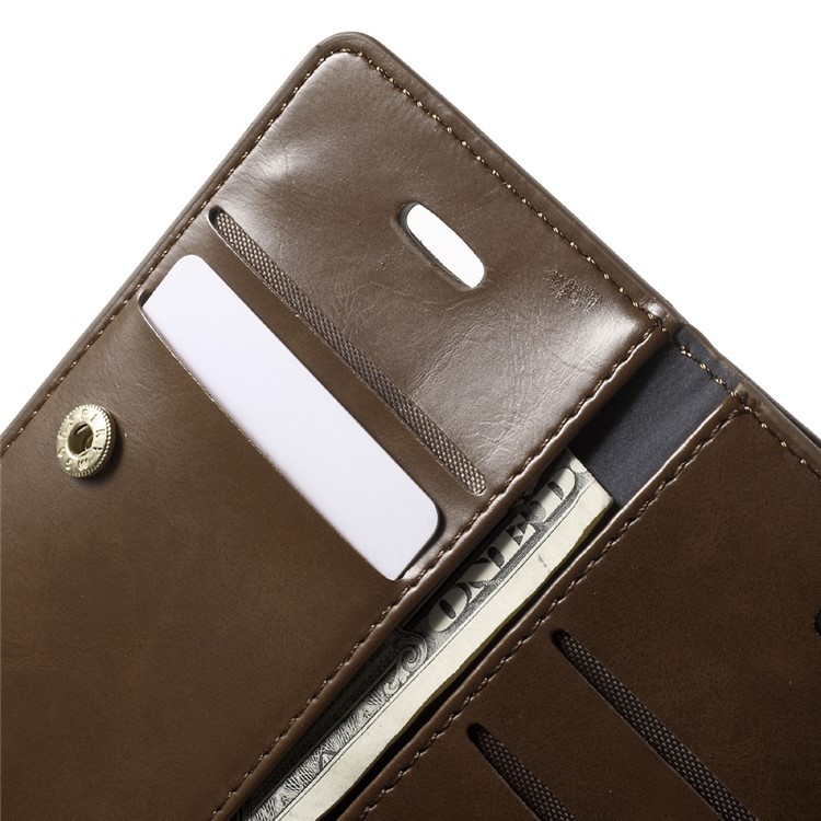 MERCURY GOOSPERY Mansoor Wallet Leather Case for iPhone SE/5s/5 - Coffee-6