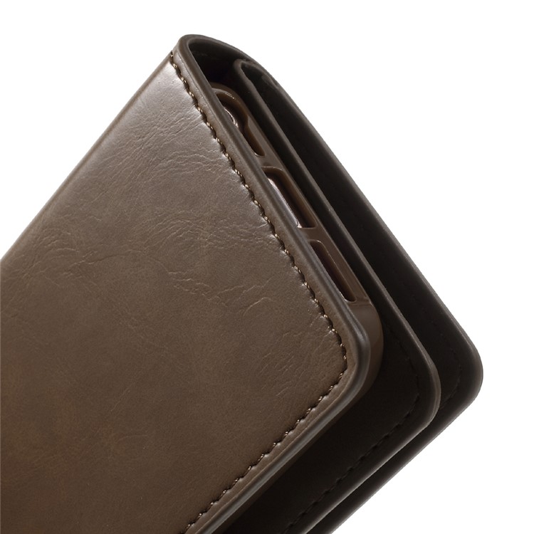 MERCURY GOOSPERY Mansoor Wallet Leather Case for iPhone SE/5s/5 - Coffee-9